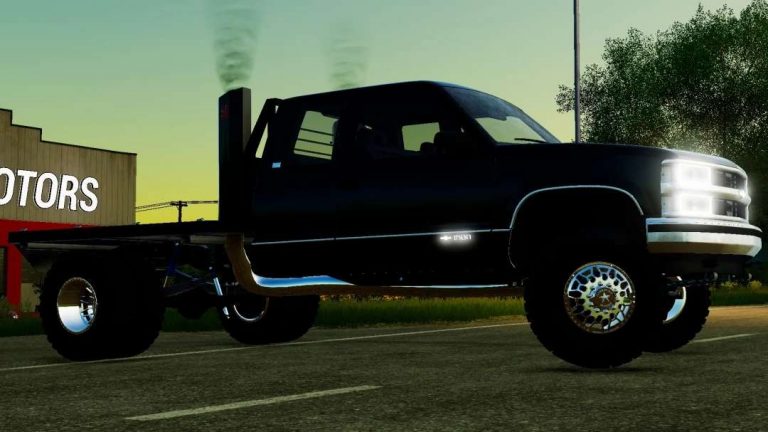 1995 Chevy K1500 Flatbed v2.1 FS22 Mod | Farming Simulator 22 Mod