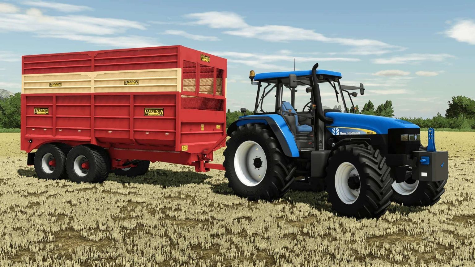 Herron 18ft Silage Trailer v1.0 FS22 Mod | Farming Simulator 22 Mod