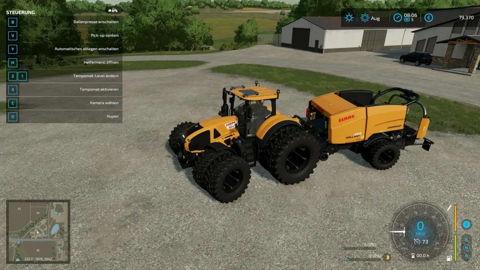 Claas Rollant 455 Uniwrap v1.0 FS22 - Farming Simulator 22 Mod | FS22 mod