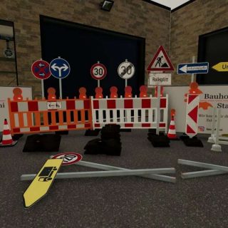 Construction Site Signs Pack V Fs Mod Farming Simulator Mod