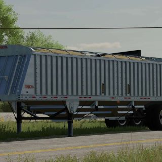 38FT Dakota Aluminum Hopper Bottom Trailer v1.1 FS22 Mod | Farming ...