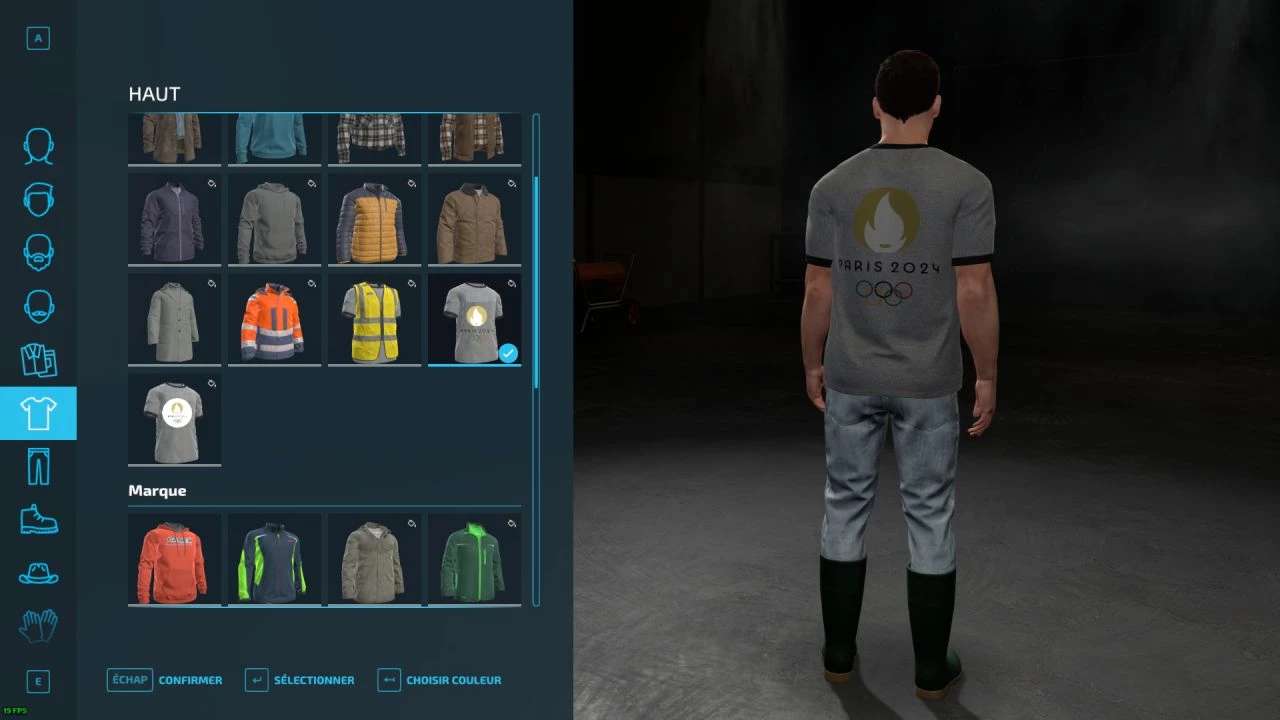 Tshirt J.O Paris 2024 v1.0 FS22 Farming Simulator 22 Mod FS22 mod