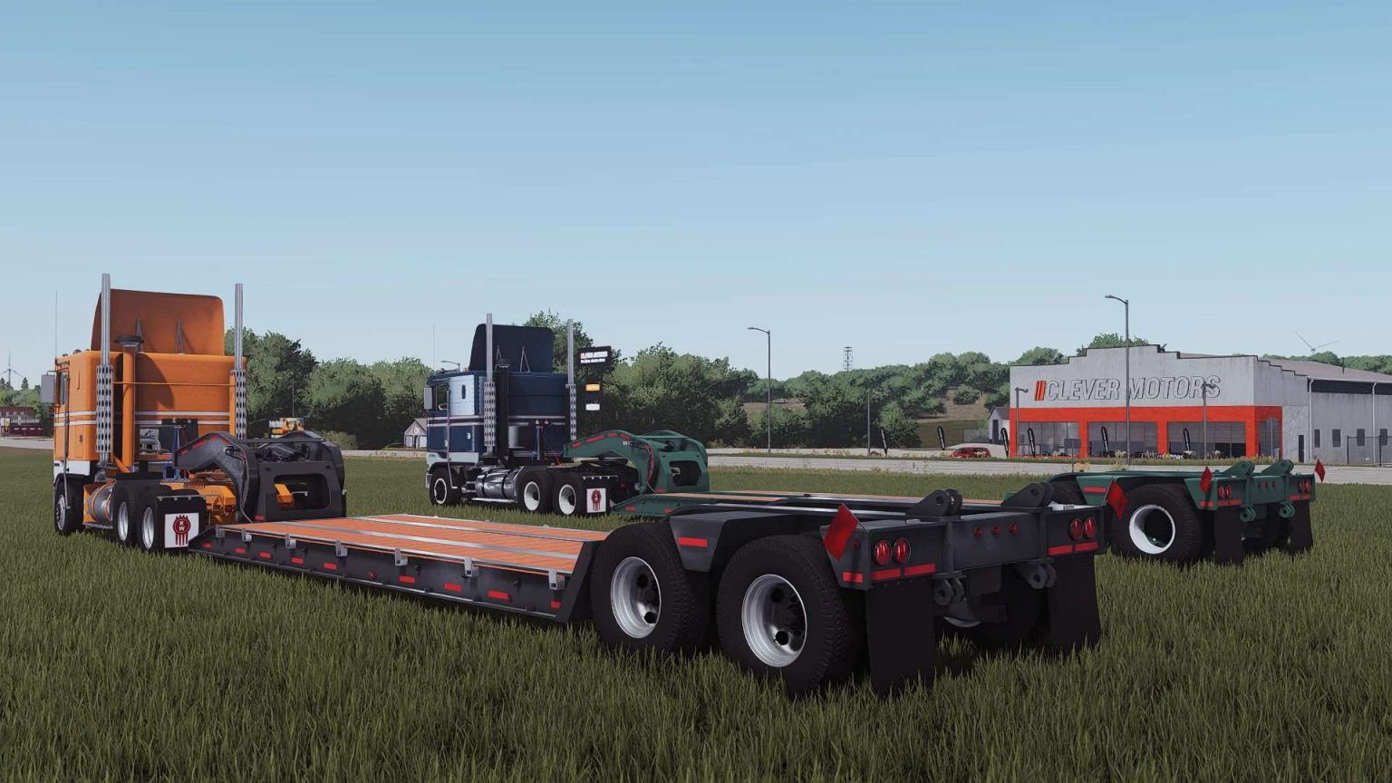 2-axle Lowboy V2.0 FS22 Mod | Farming Simulator 22 Mod