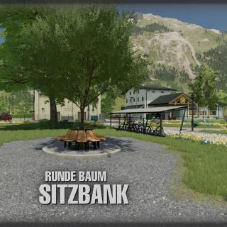 Round Tree Bench v1.0 FS22 Mod | Farming Simulator 22 Mod