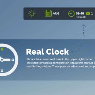 Fs22 Clock RealClock Mod v1.0.0.0 FS25 Mod | Farming Simulator 22 Mod