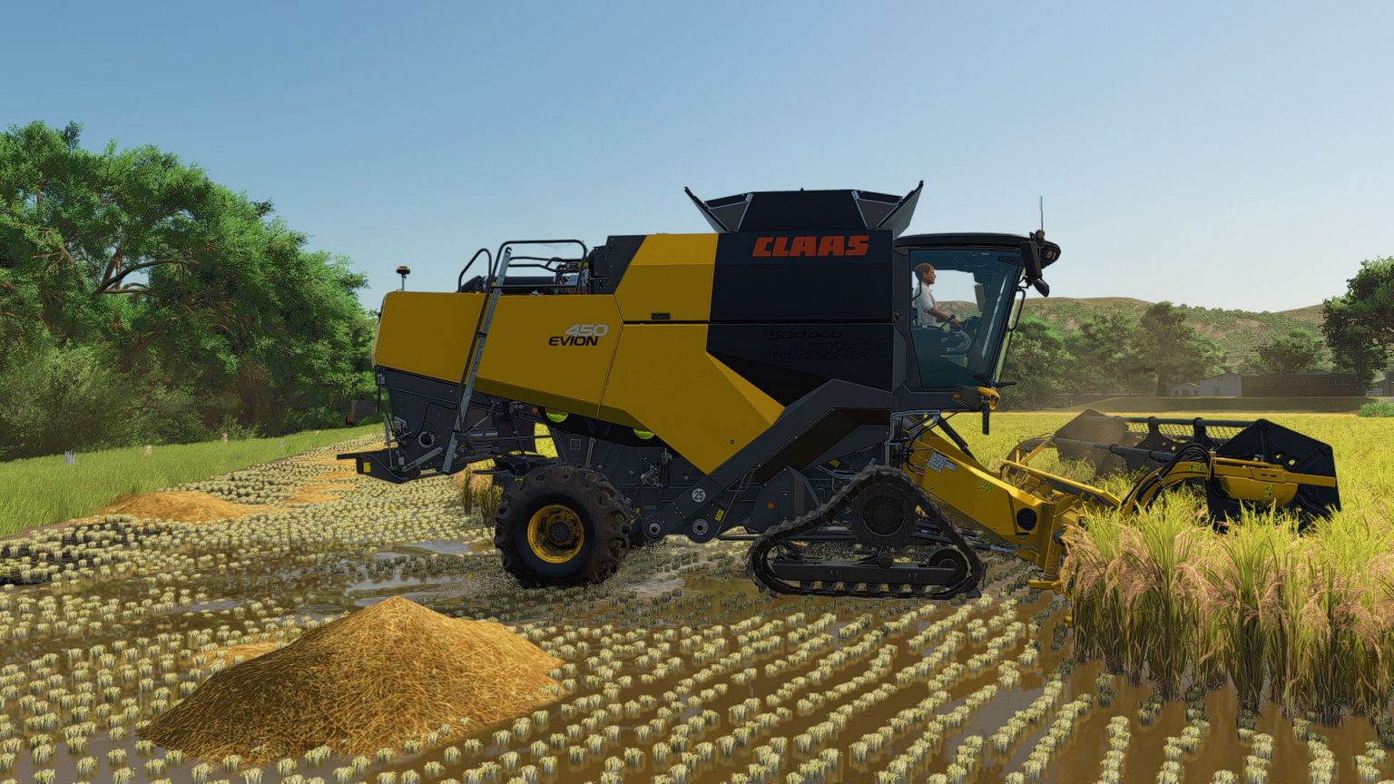 Claas Evion 410-450 (Rice) V2.2.1.0 FS25 Mod | Farming Simulator 22 Mod