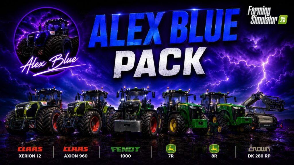 Alex Blue Pack v1.0.0.1 FS25 Mod | Farming Simulator 22 Mod