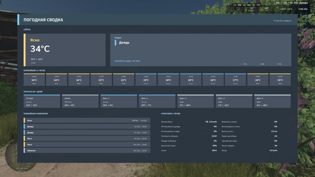 Modular Hud Fs22 Weather Information HUD V1.0.0.0 FS25 Mod | Farming Simulator 22 Mod