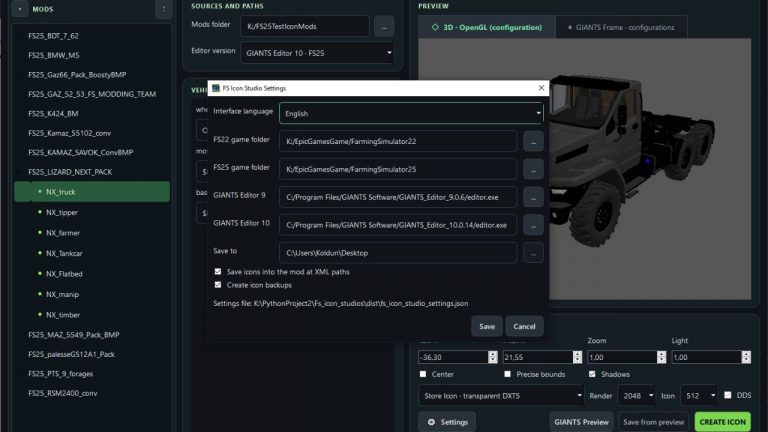 FS Icon Studio V1.0.1.0 FS25 Mod | Farming Simulator 22 Mod