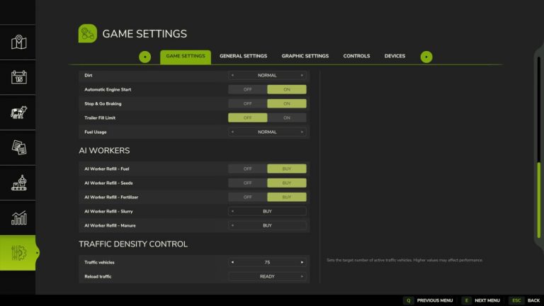 Traffic Vcontroller Traffic Density Control V1.0.2.0 FS25 Mod | Farming Simulator 22 Mod